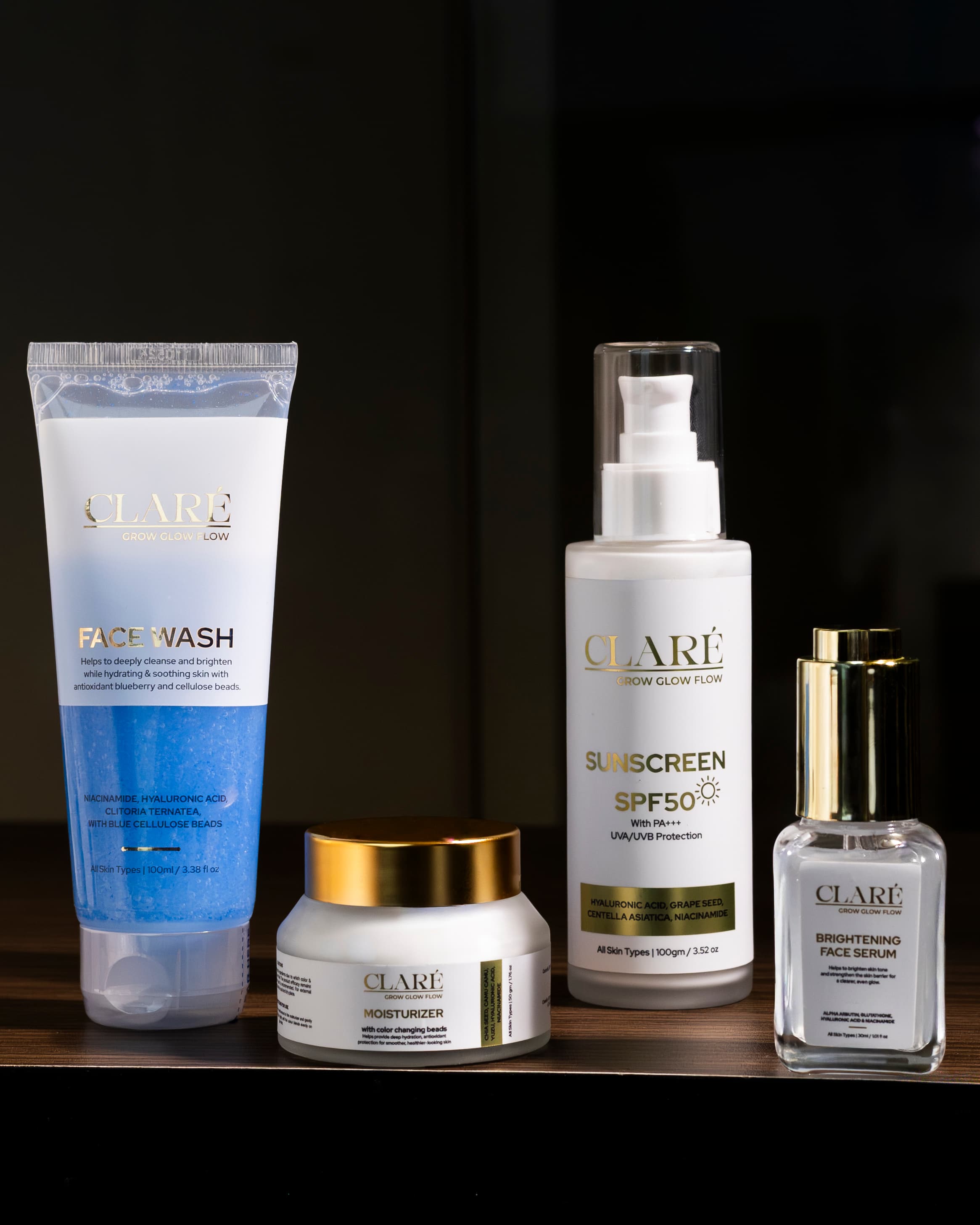 Face Wash + Moisturizer + Sunscreen + Serum